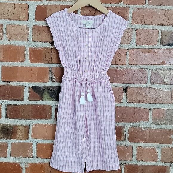 Peek Janice Jumpsuit in Pink Plaid Toddler Kid 2T - Picture 2 of 16